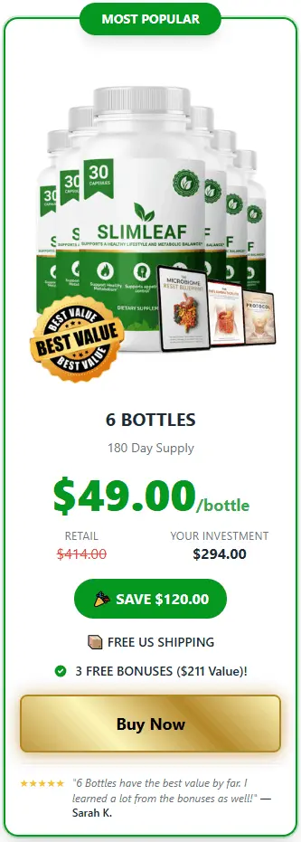 Buy SlimLeaf 6 Bottle